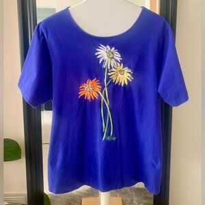 BOB MACKIE Embroidered Daisy Shirt
